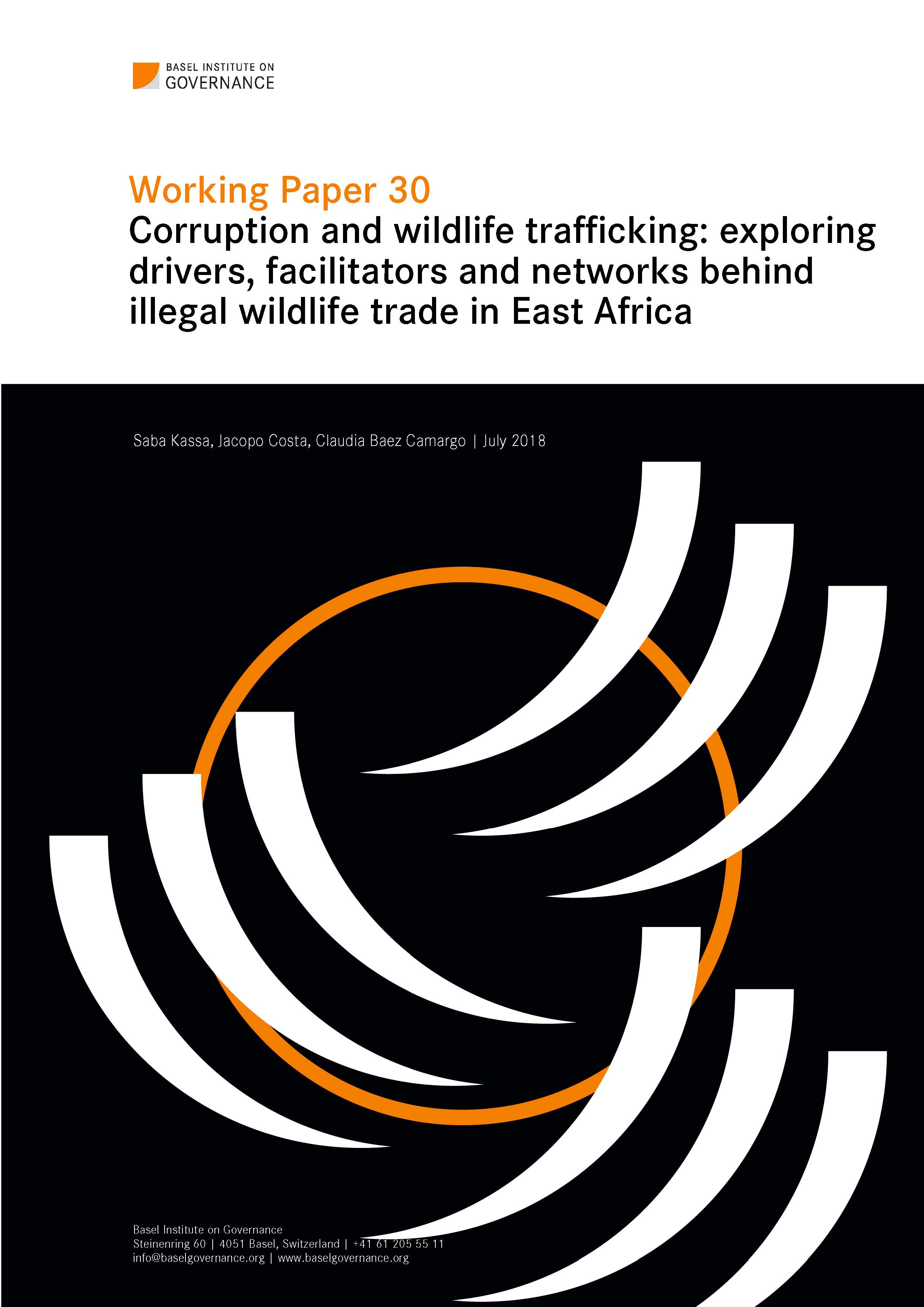 Working Paper 30: Corruption and wildlife trafficking: exploring drivers, facilitators and networks behind illegal wildlife trade in East Africa cover
