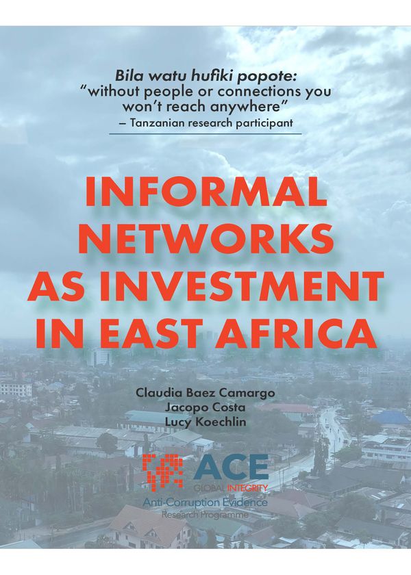 Informal networks as investment in East Africa
