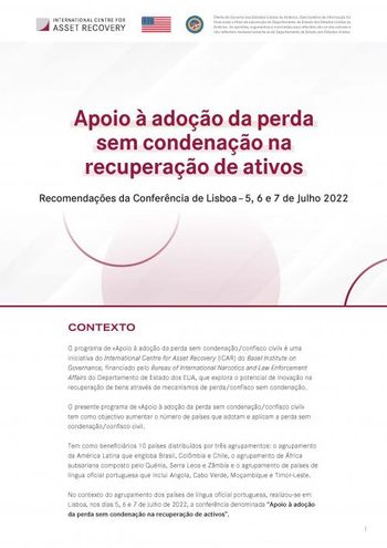 Perda sem condenação na recuperação de ativos: Recomendações da Conferência de Lisboa – 5, 6 e 7 de Julho 2022
