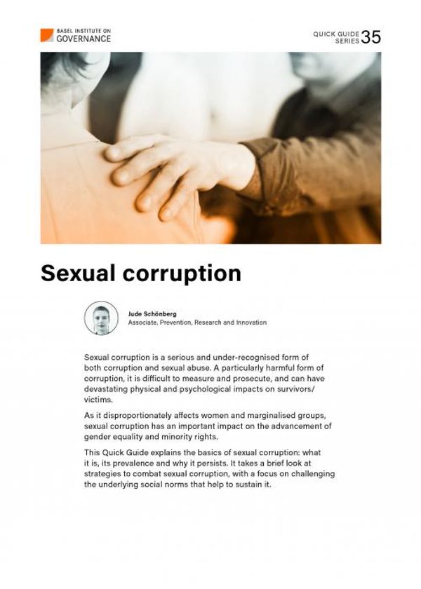 Quick Guide 35: Sexual corruption