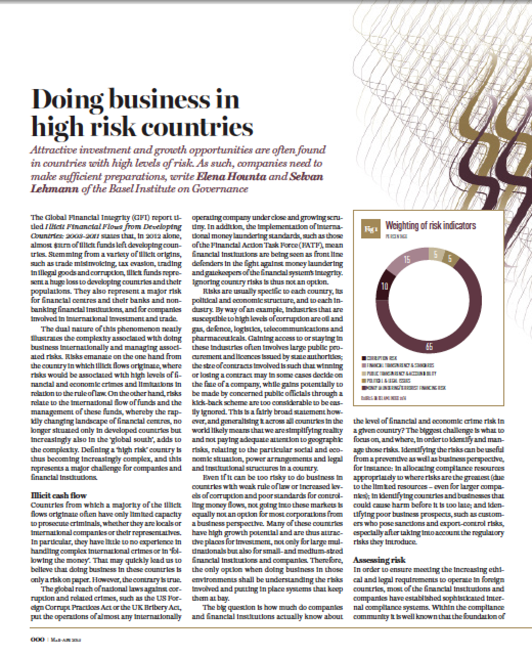 Doing business in high risk countries cover