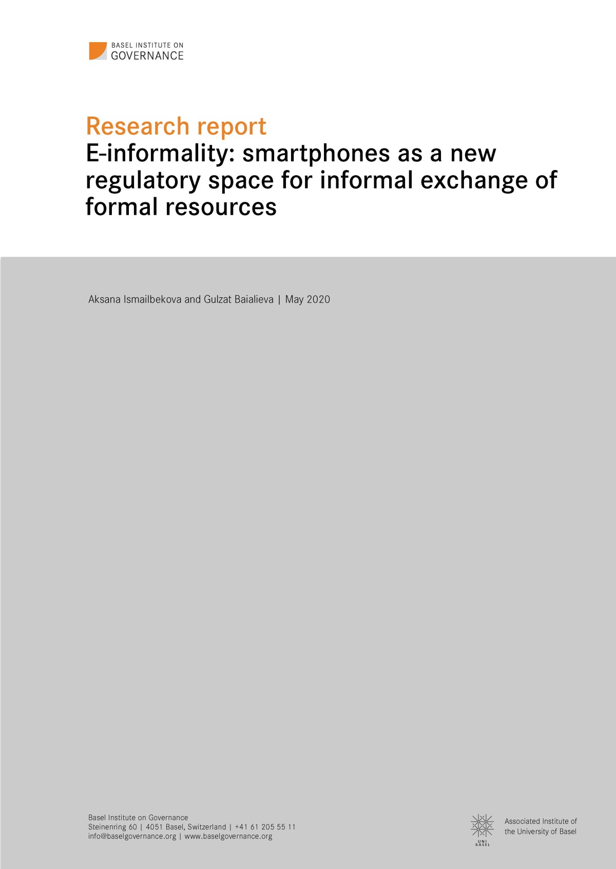 E-informality: smartphones as a new regulatory space for informal exchange of formal resources cover